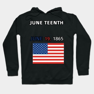 (June Teenth) t-shirt with American flag Hoodie